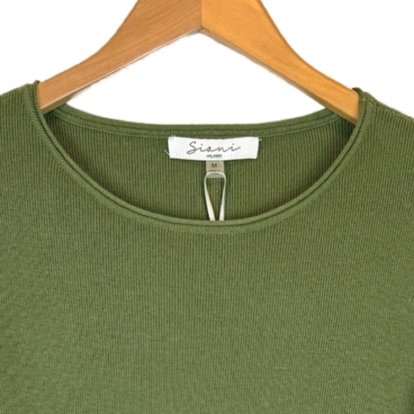 Sioni Fringe Trim Sweater Black Forest Green NWT - Picture 3 of 7